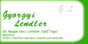 gyorgyi lendler business card